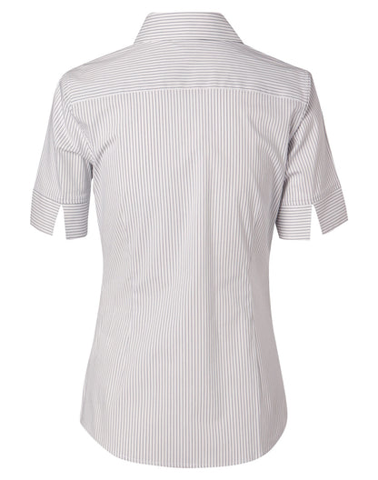 [M8200S] Women's Ticking Stripe S/S Shirt