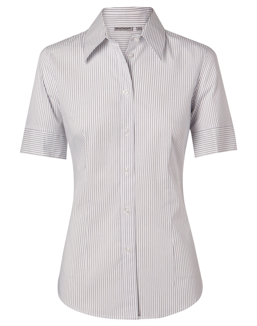 [M8200S] Women's Ticking Stripe S/S Shirt