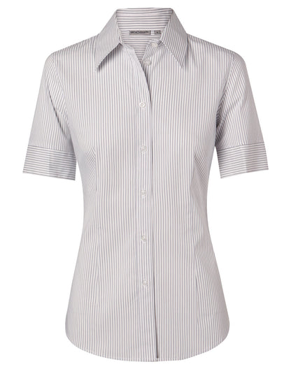 [M8200S] Women's Ticking Stripe S/S Shirt