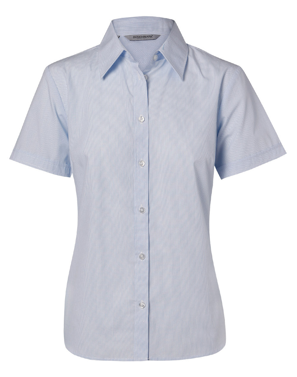 [M8211] Women's Fine Stripe S/S Shirt