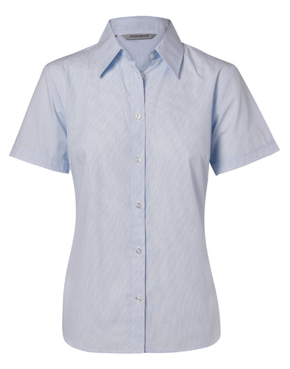 [M8211] Women's Fine Stripe S/S Shirt