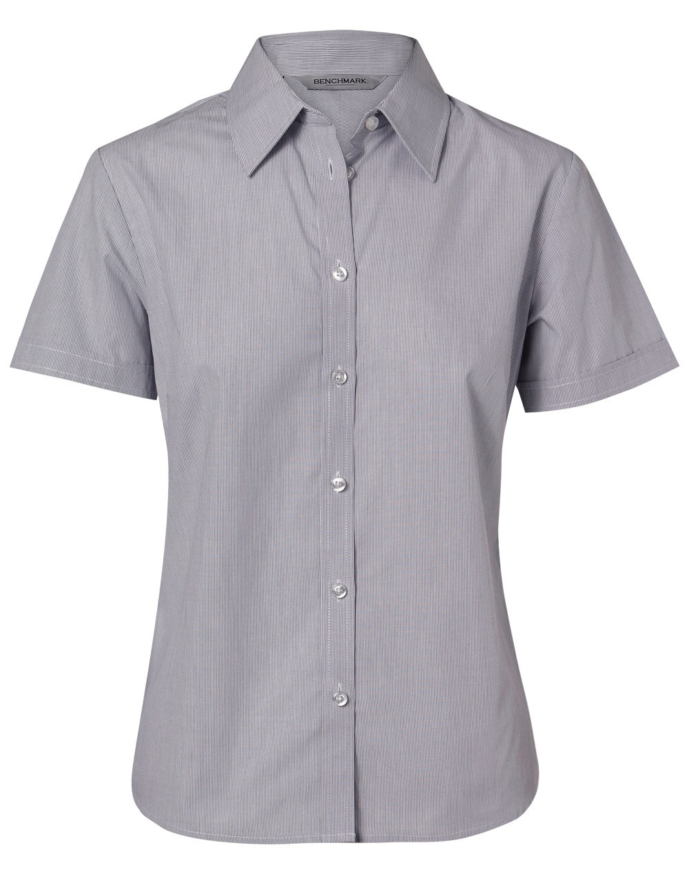 [M8211] Women's Fine Stripe S/S Shirt
