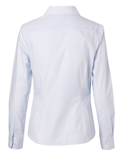 [M8212] Women's Fine Stripe Long Sleeve Shirt