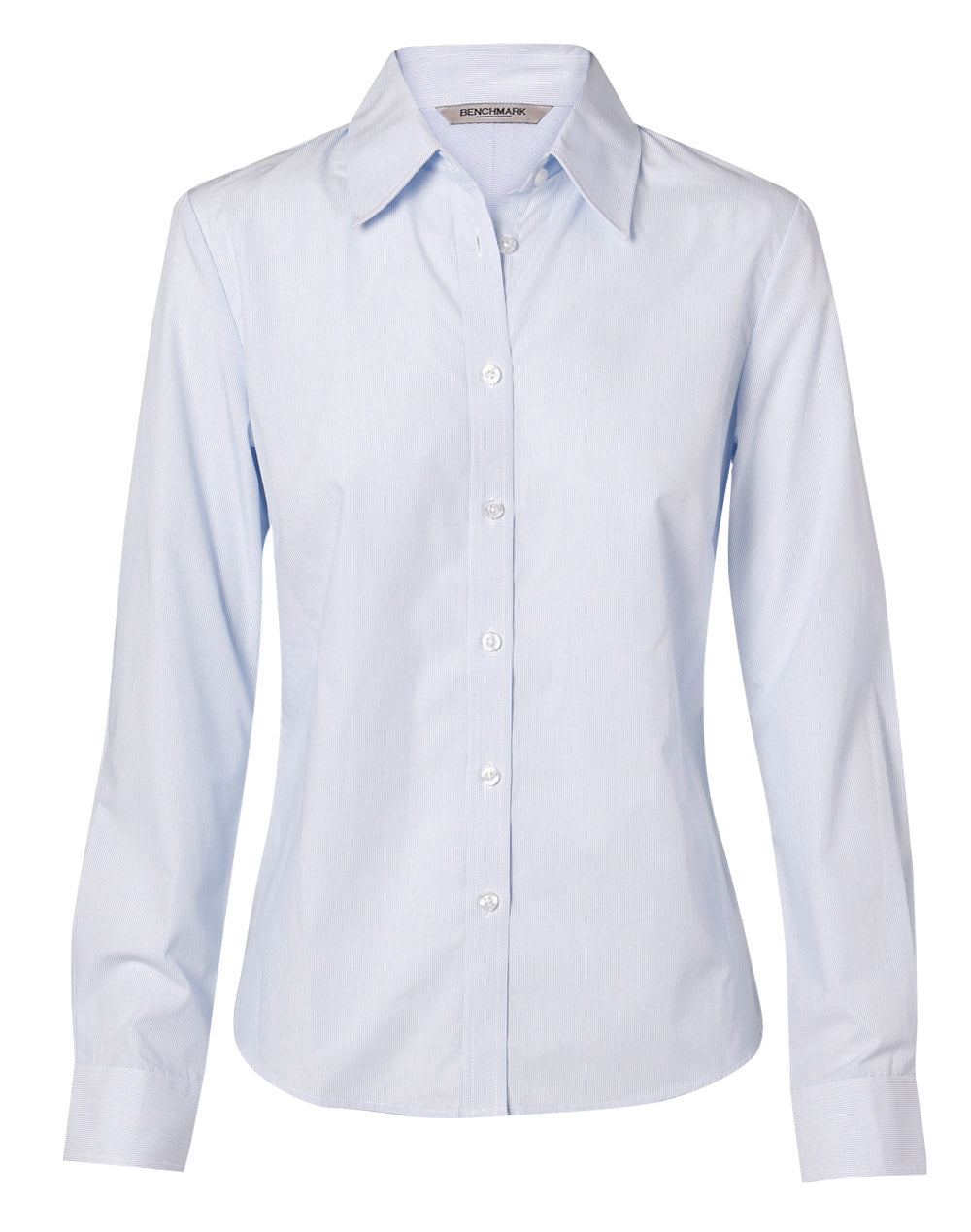 [M8212] Women's Fine Stripe Long Sleeve Shirt