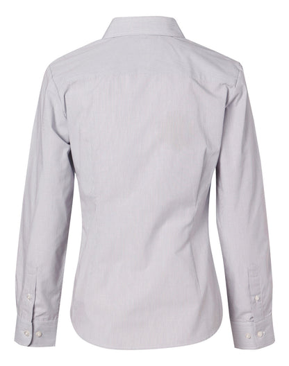 [M8212] Women's Fine Stripe Long Sleeve Shirt