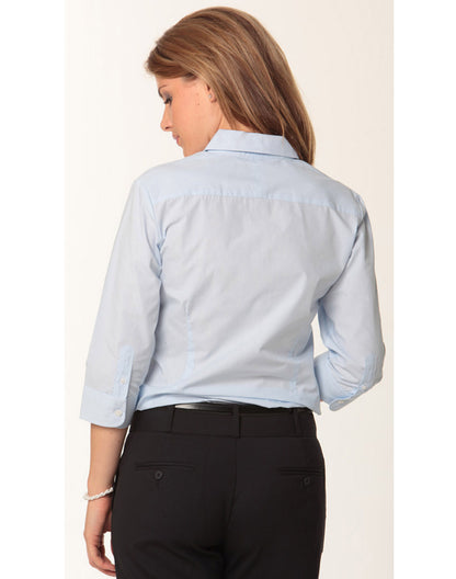[M8213] Women's Fine Stripe 3/4 Sleeve Shirt