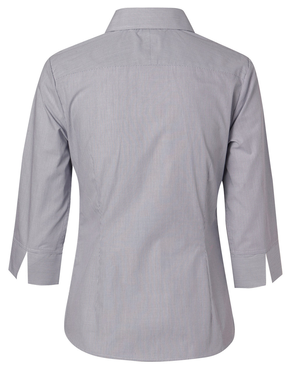 [M8213] Women's Fine Stripe 3/4 Sleeve Shirt
