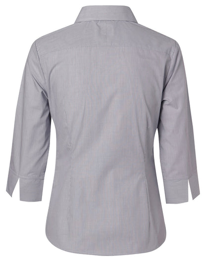 [M8213] Women's Fine Stripe 3/4 Sleeve Shirt