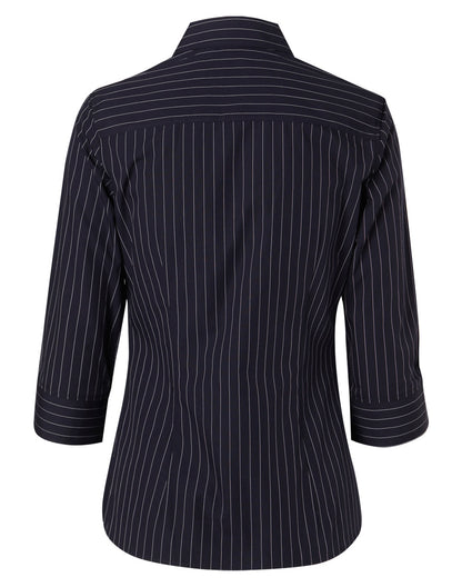 [M8223] Women's Pin Stripe 3/4 Sleeve Shirt