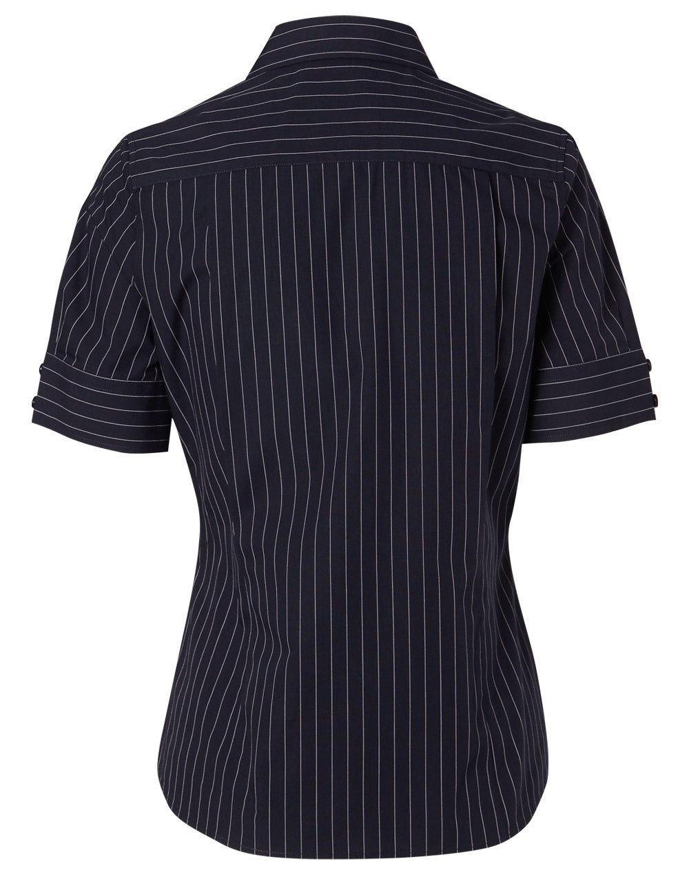 [M8224] Women's Pin Stripe Short Sleeve Shirt