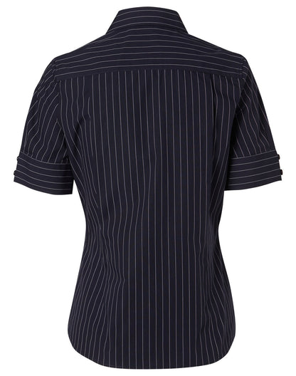 [M8224] Women's Pin Stripe Short Sleeve Shirt