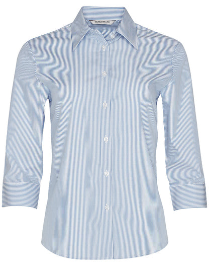 [M8233] Women's Balance Stripe 3/4 Sleeve Shirt