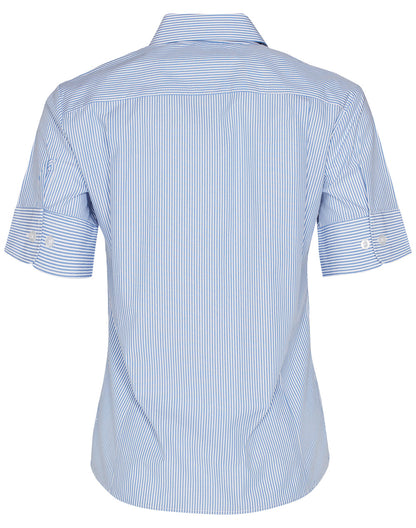 [M8234] Women's Balance Stripe Short Sleeve Shirt