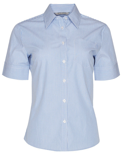 [M8234] Women's Balance Stripe Short Sleeve Shirt