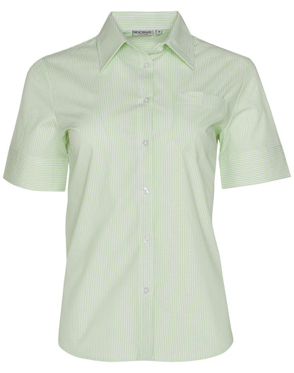 [M8234] Women's Balance Stripe Short Sleeve Shirt