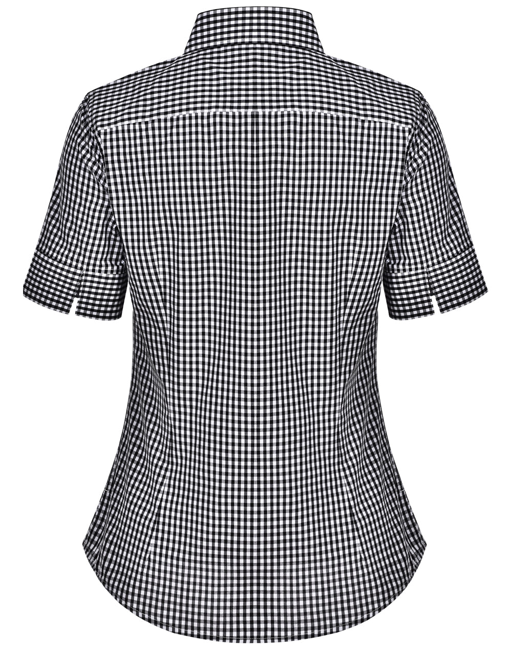 [M8300S] Women's Gingham Check S/S Shirt