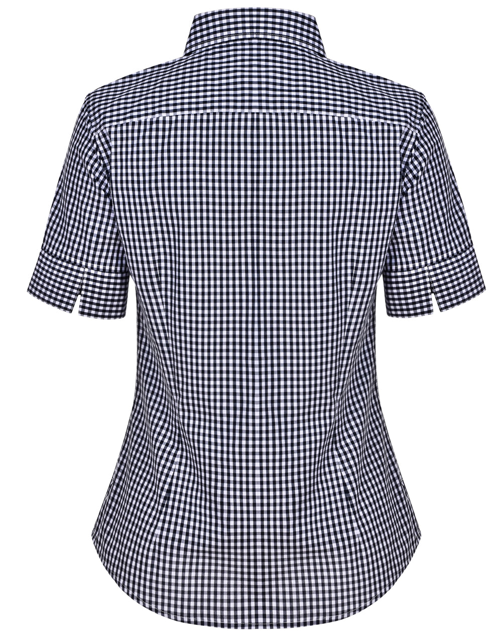 [M8300S] Women's Gingham Check S/S Shirt