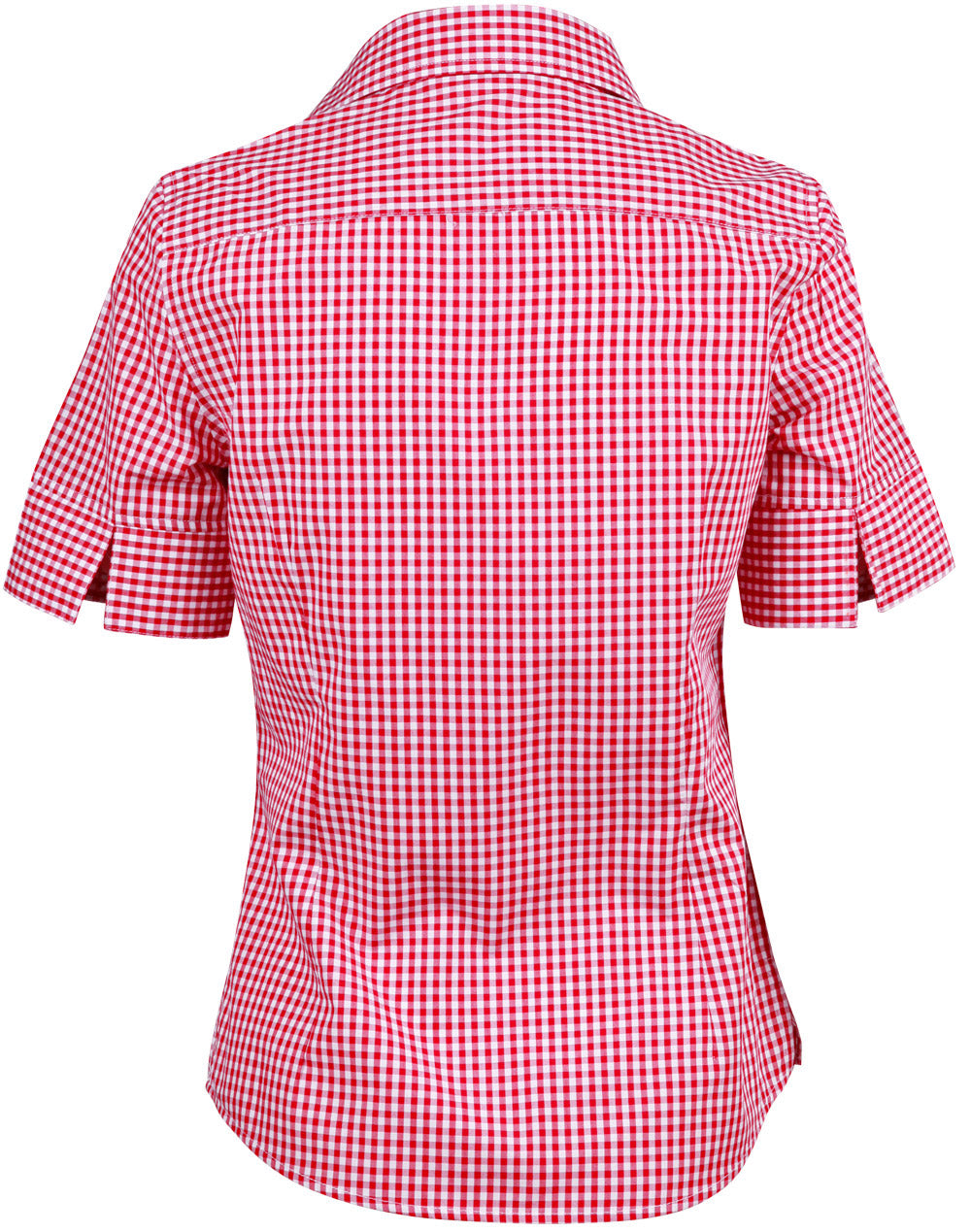 [M8300S] Women's Gingham Check S/S Shirt