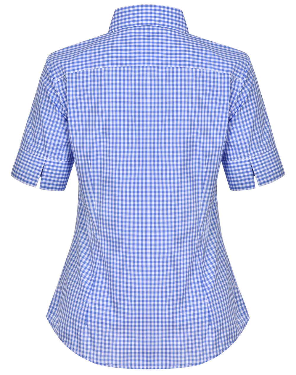 [M8300S] Women's Gingham Check S/S Shirt