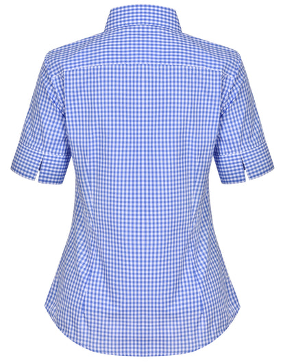 [M8300S] Women's Gingham Check S/S Shirt