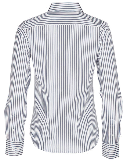 [M8310L] Women's Sateen Stripe L/S Shirt