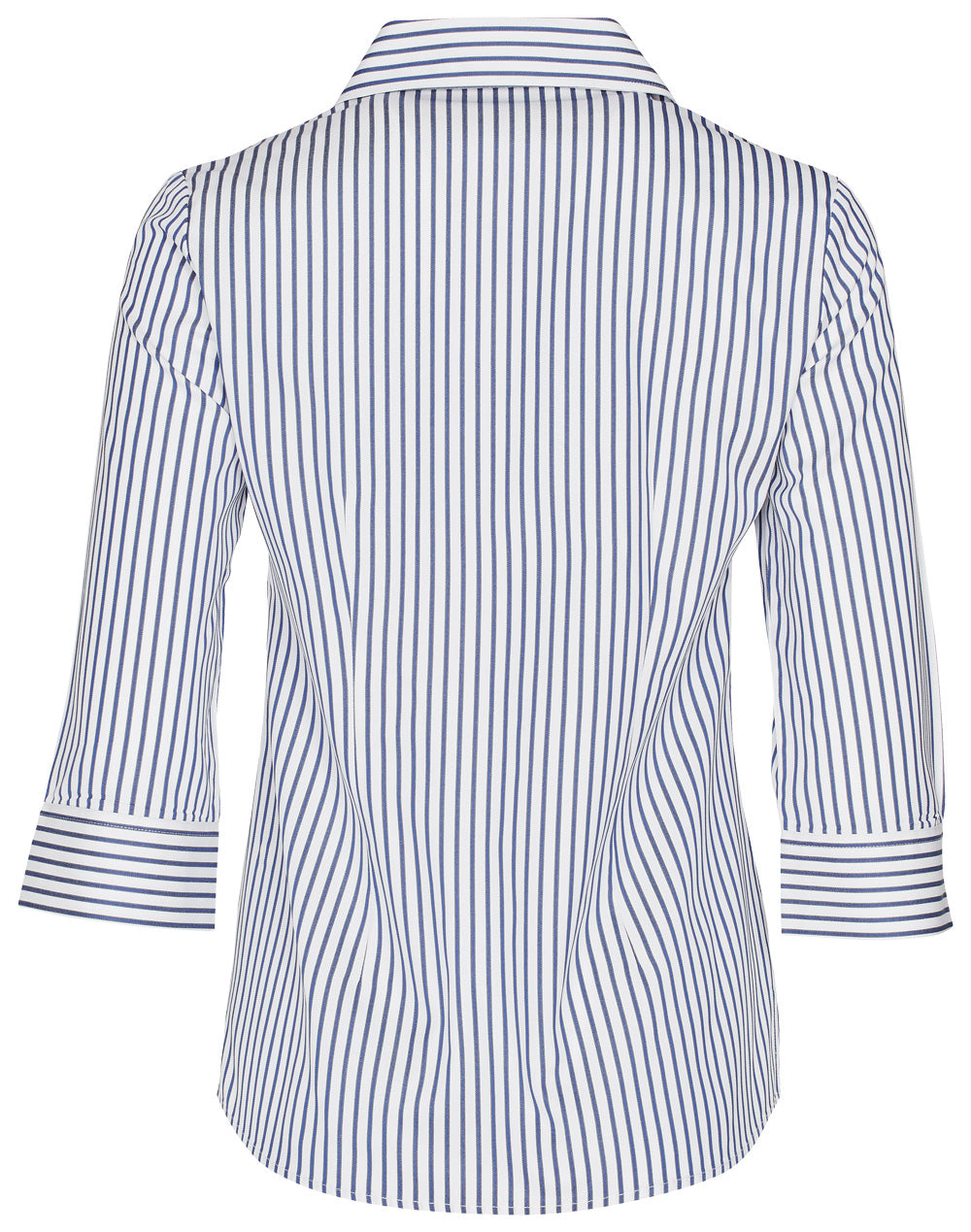 [M8310Q] Women's Sateen Stripe 3/4 Sleeve Shirt