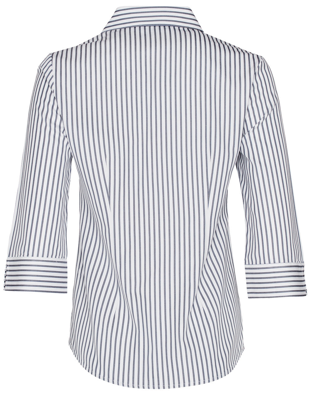 [M8310Q] Women's Sateen Stripe 3/4 Sleeve Shirt