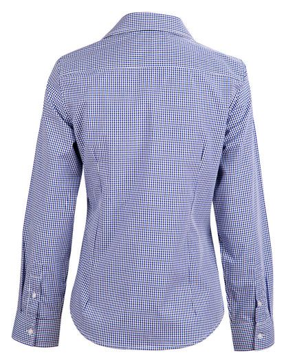[M8320L] Ladies' Two Tone Check L/S Shirt