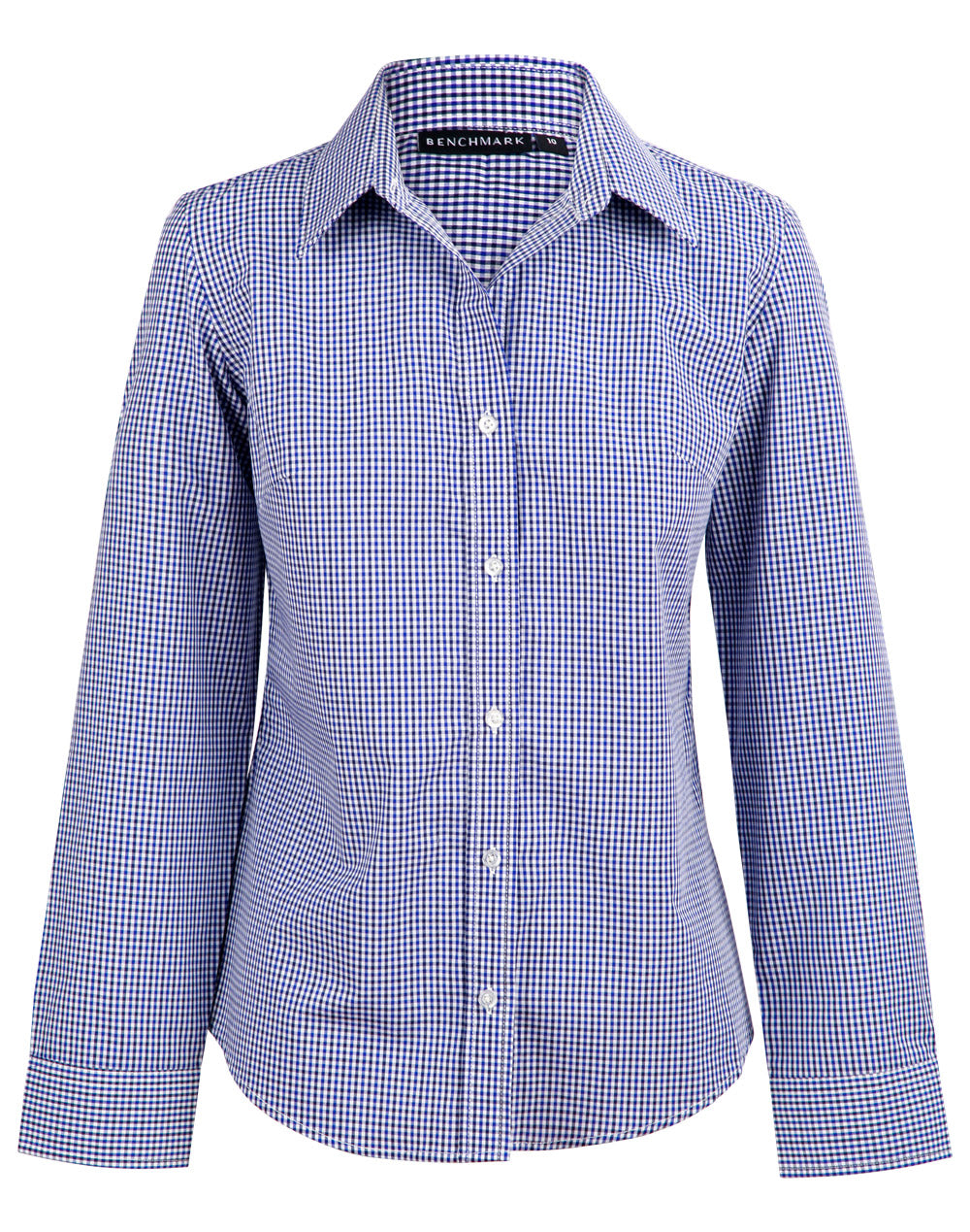 [M8320L] Ladies' Two Tone Check L/S Shirt