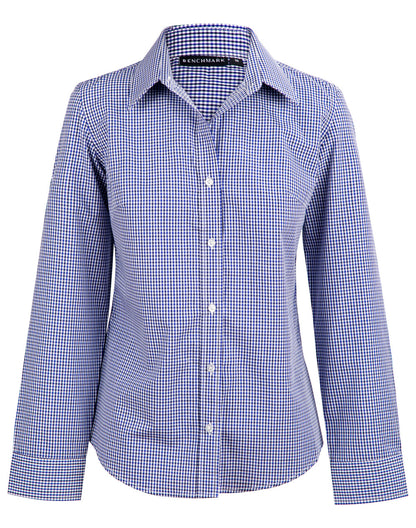 [M8320L] Ladies' Two Tone Check L/S Shirt
