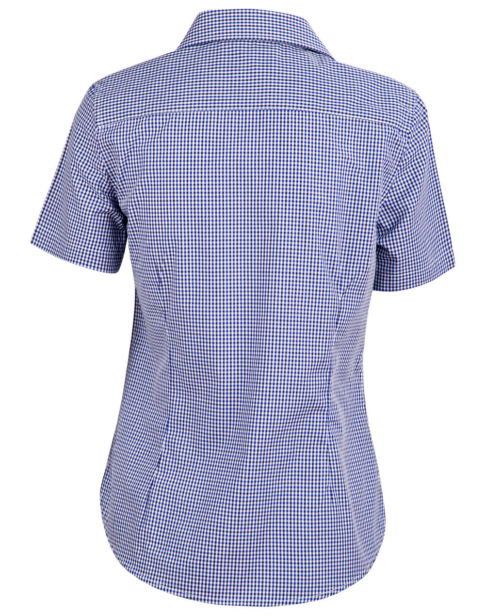 [M8320S] Ladies' Two Tone Check S/S Shirt