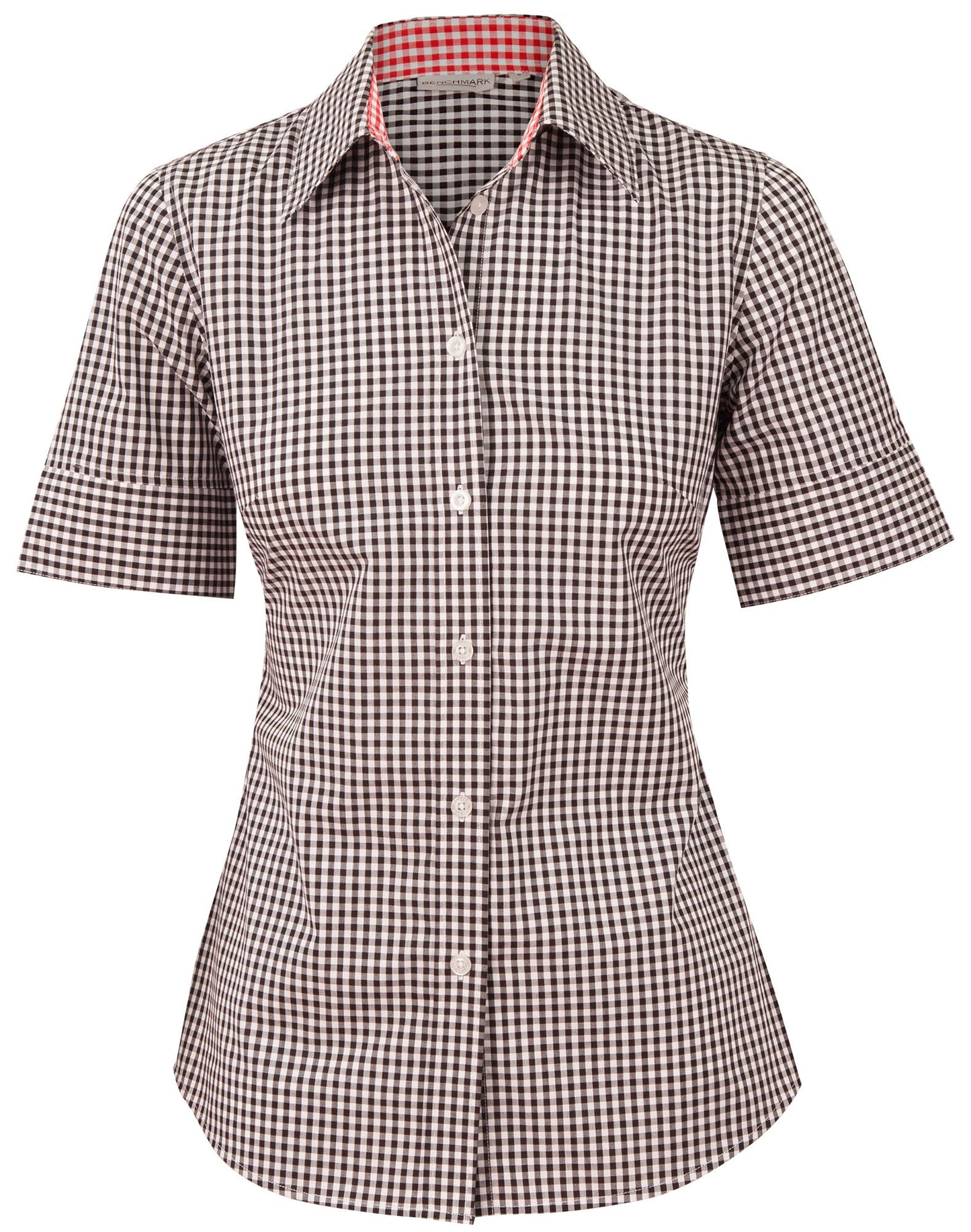 [M8330S] Women's Gingham Check S/S Shirt