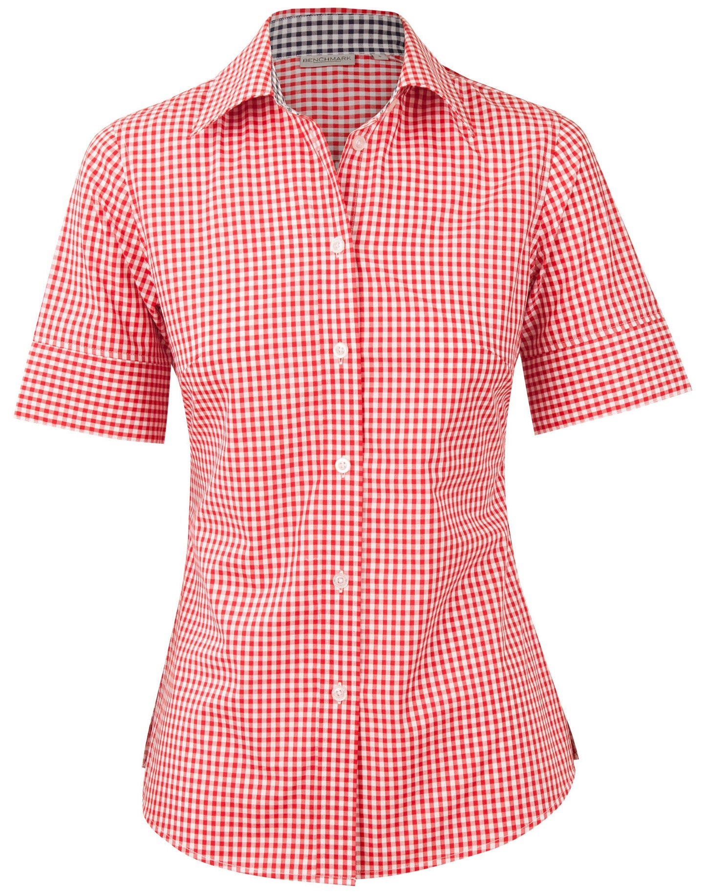 [M8330S] Women's Gingham Check S/S Shirt