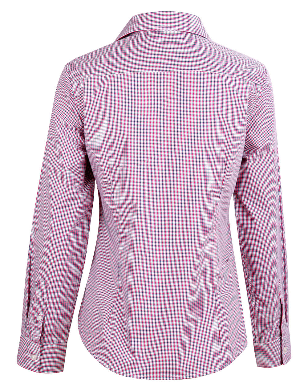 [M8340L] Ladies' Two Tone Mini Check L/S Shirt