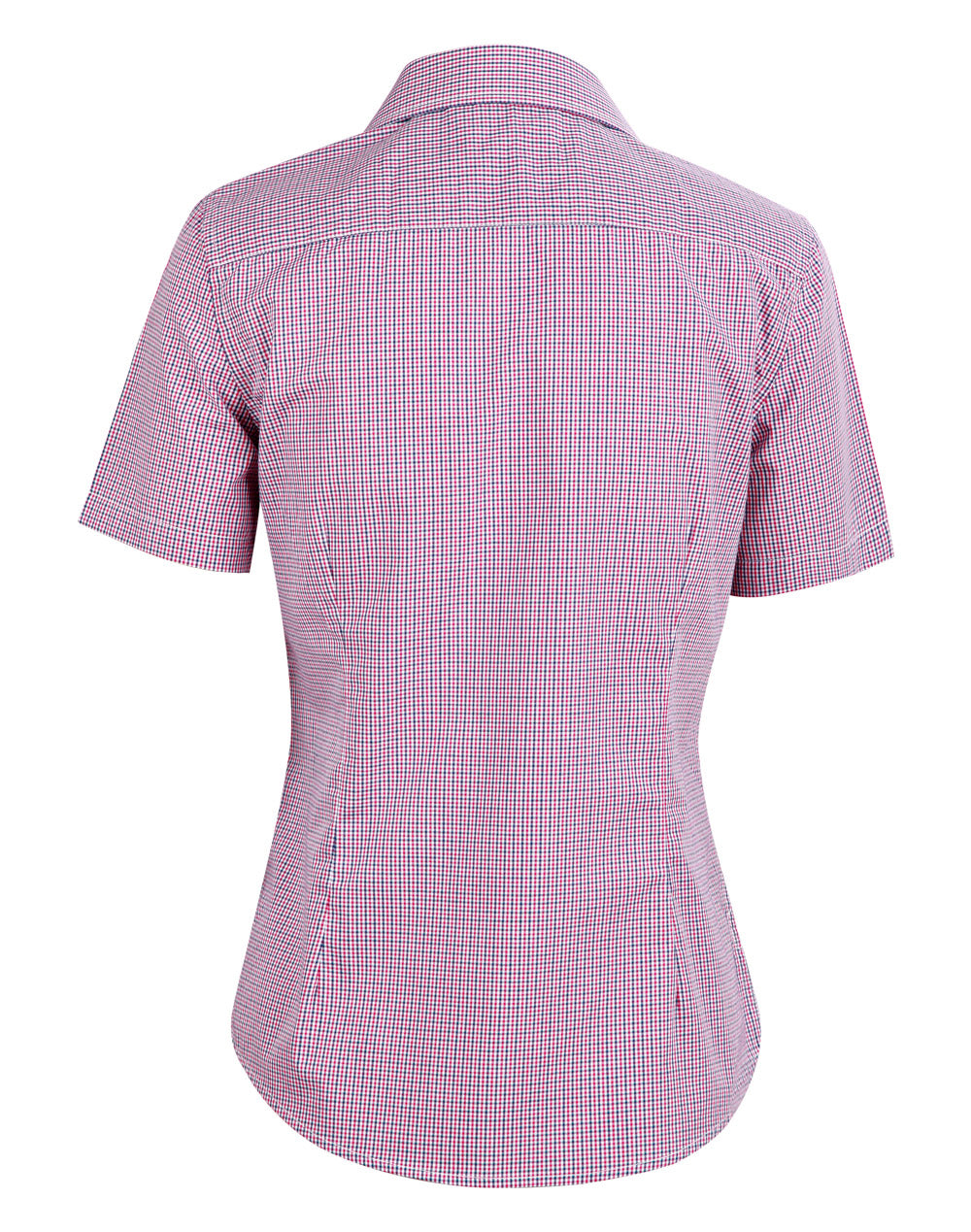 [M8340S] Ladies' Two Tone Mini Check S/S Shirt