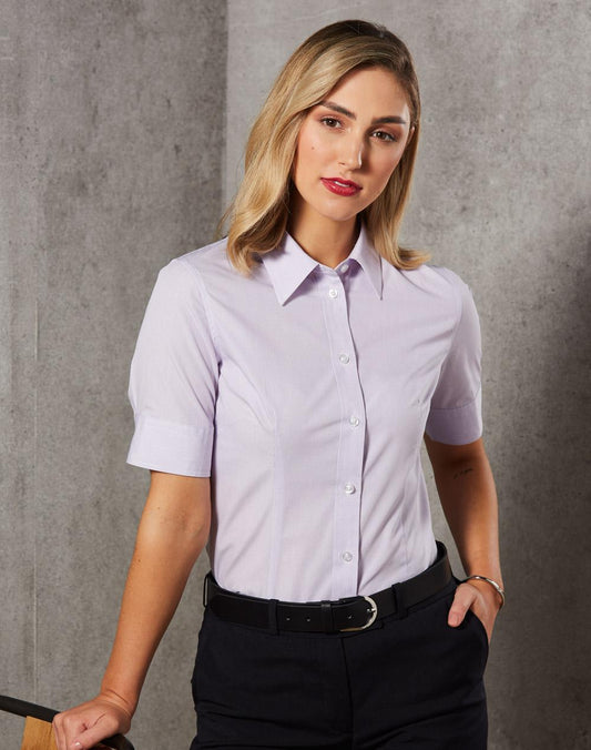 [M8360S] Women's Mini Check S/S Shirt