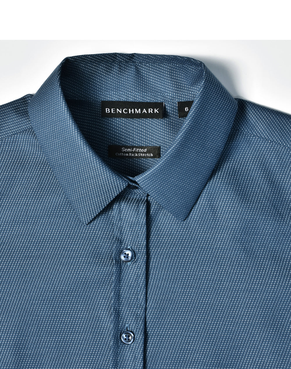 [M8400Q] Ladies' Pin Dot Stretch 3/4 Sleeve Shirt