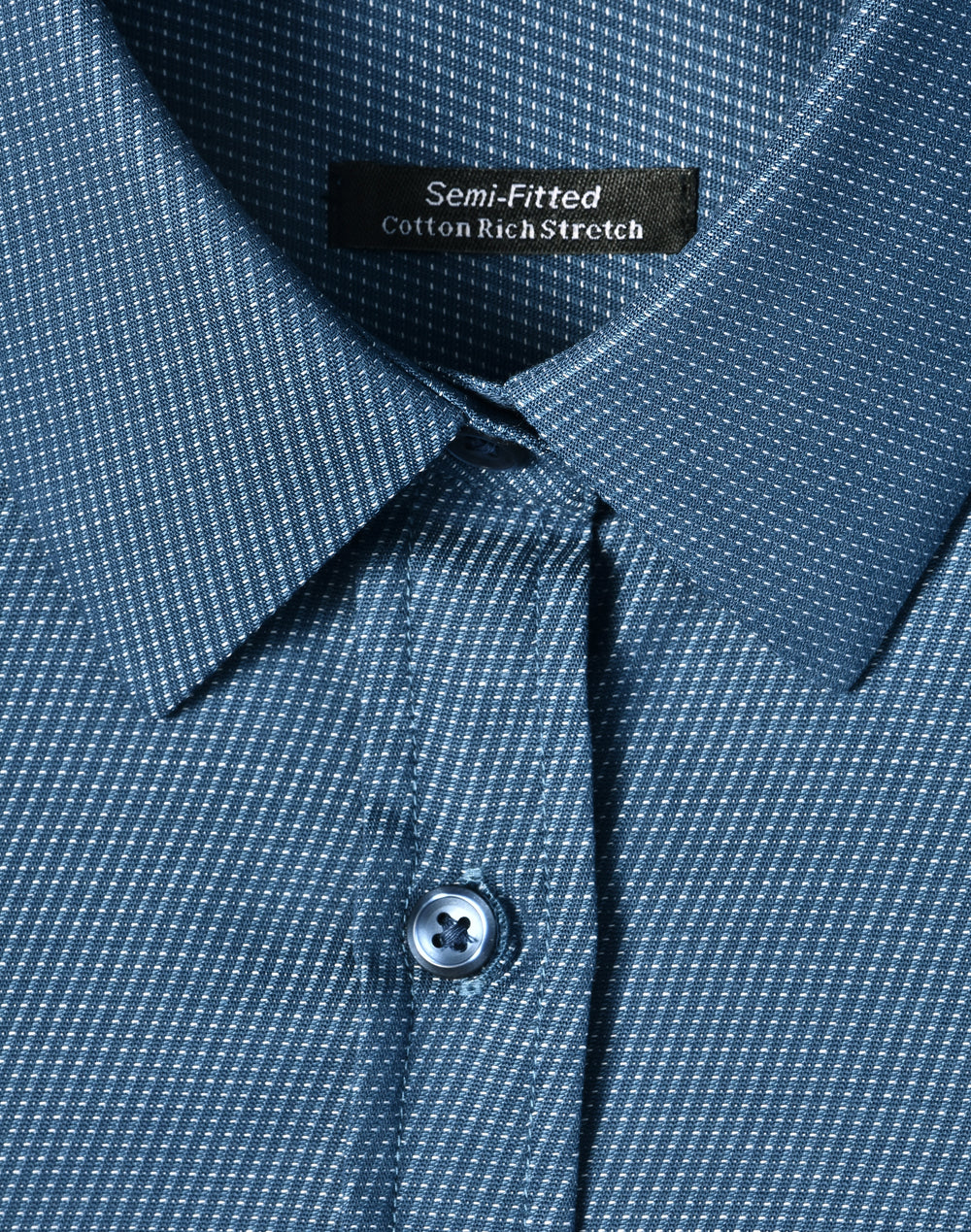 [M8400Q] Ladies' Pin Dot Stretch 3/4 Sleeve Shirt