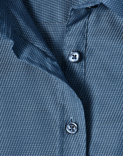 [M8400Q] Ladies' Pin Dot Stretch 3/4 Sleeve Shirt