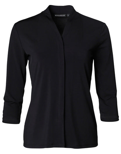 [M8830] Ladies' Mid Sleeve Shawline Knit Top