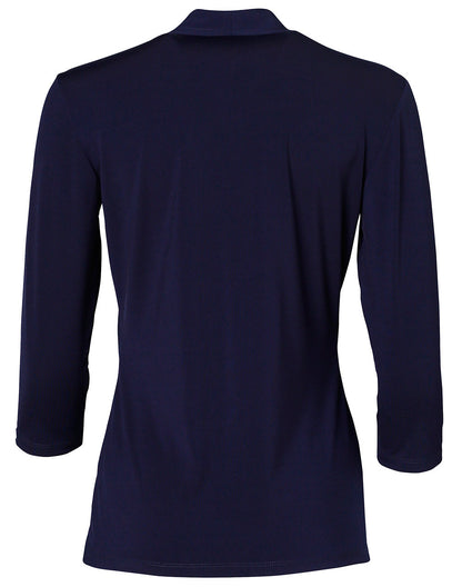 [M8830] Ladies' Mid Sleeve Shawline Knit Top