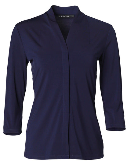 [M8830] Ladies' Mid Sleeve Shawline Knit Top
