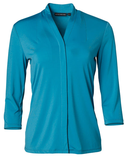[M8830] Ladies' Mid Sleeve Shawline Knit Top