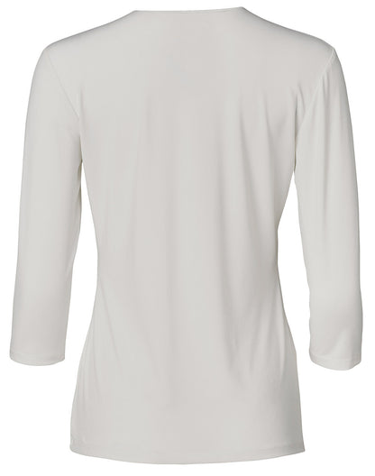 [M8830] Ladies' Mid Sleeve Shawline Knit Top
