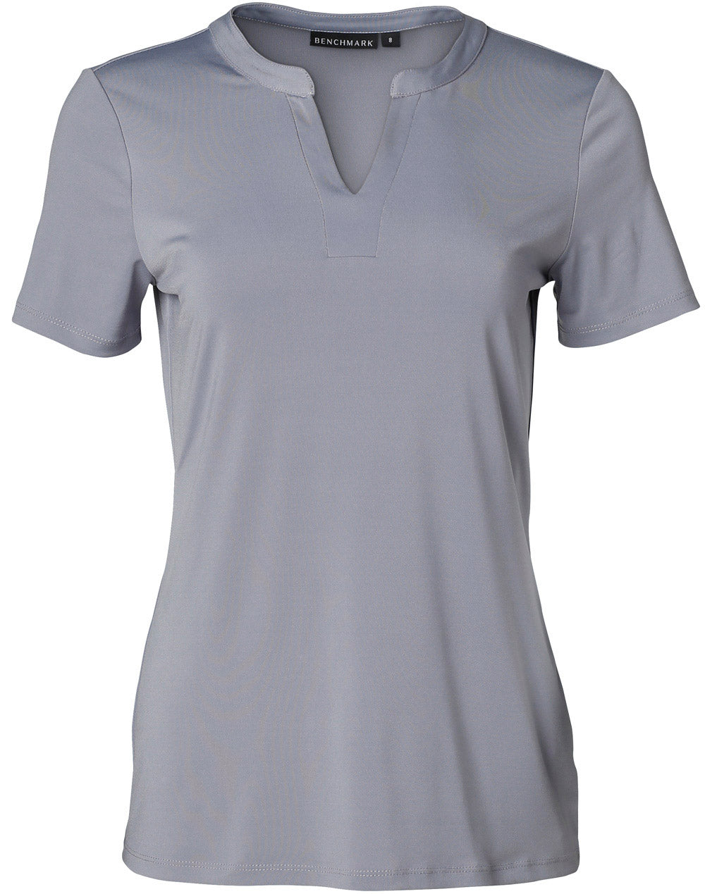 [M8840] Ladies' V-neck with Tab S/S Knit Top