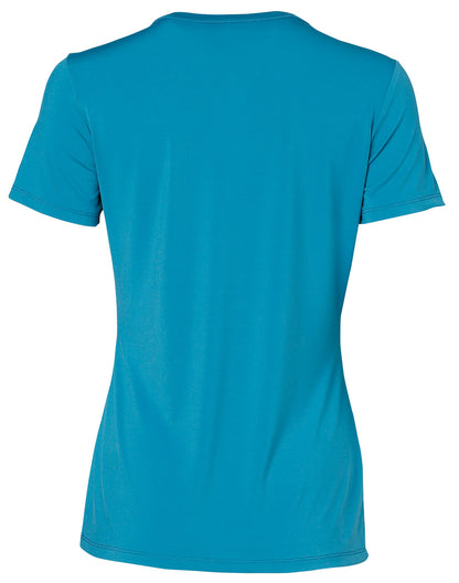 [M8840] Ladies' V-neck with Tab S/S Knit Top