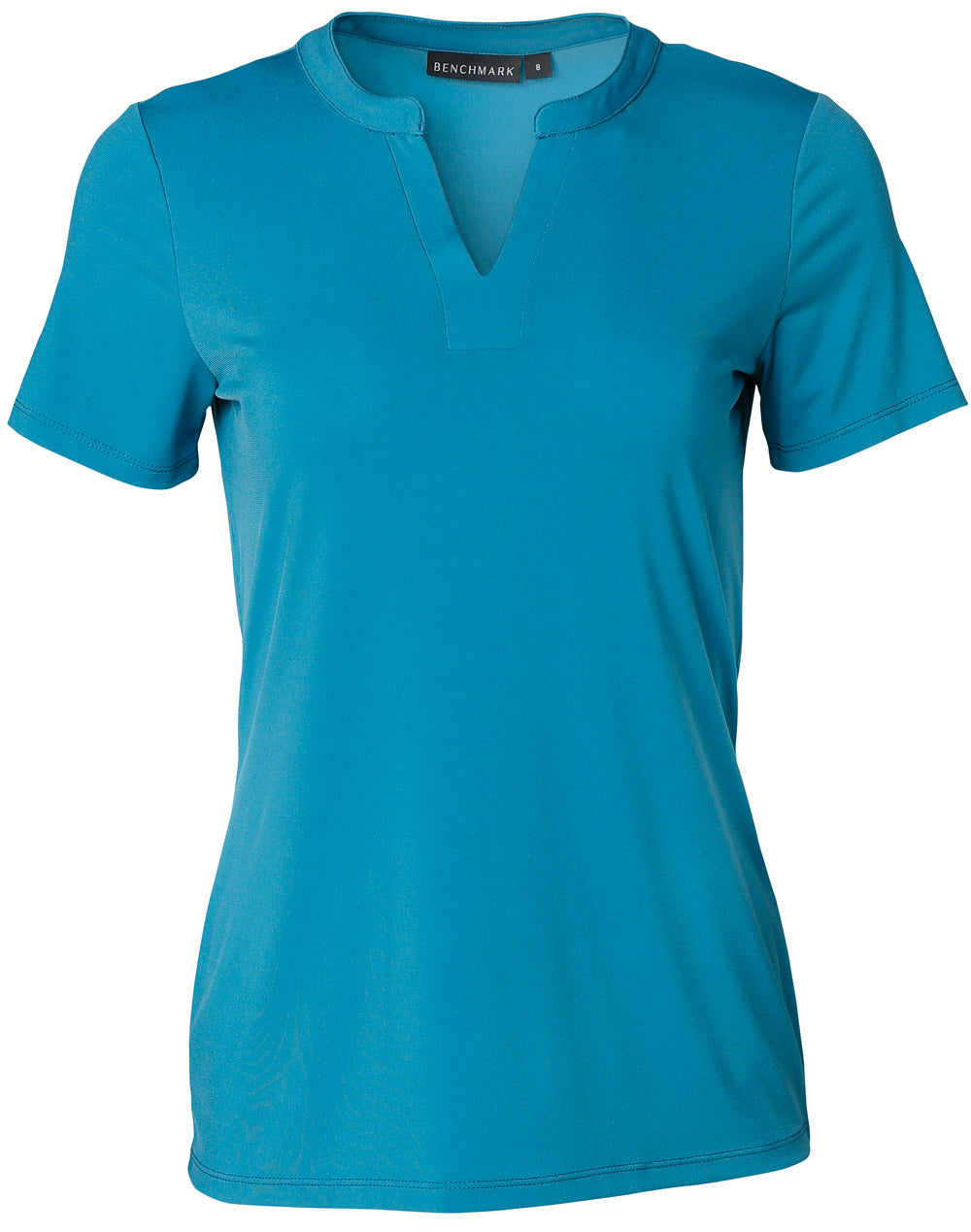 [M8840] Ladies' V-neck with Tab S/S Knit Top