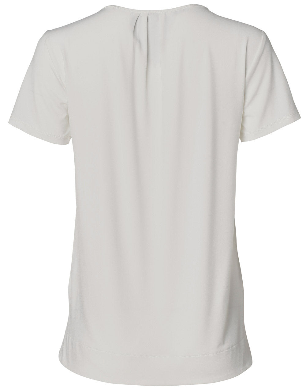 [M8850] Ladies' Round Neck with Pleats S/S Knit Top