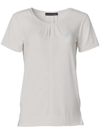 Ladies' Round Neck with Pleats S/S Knit Top (YARRAWARRAH)