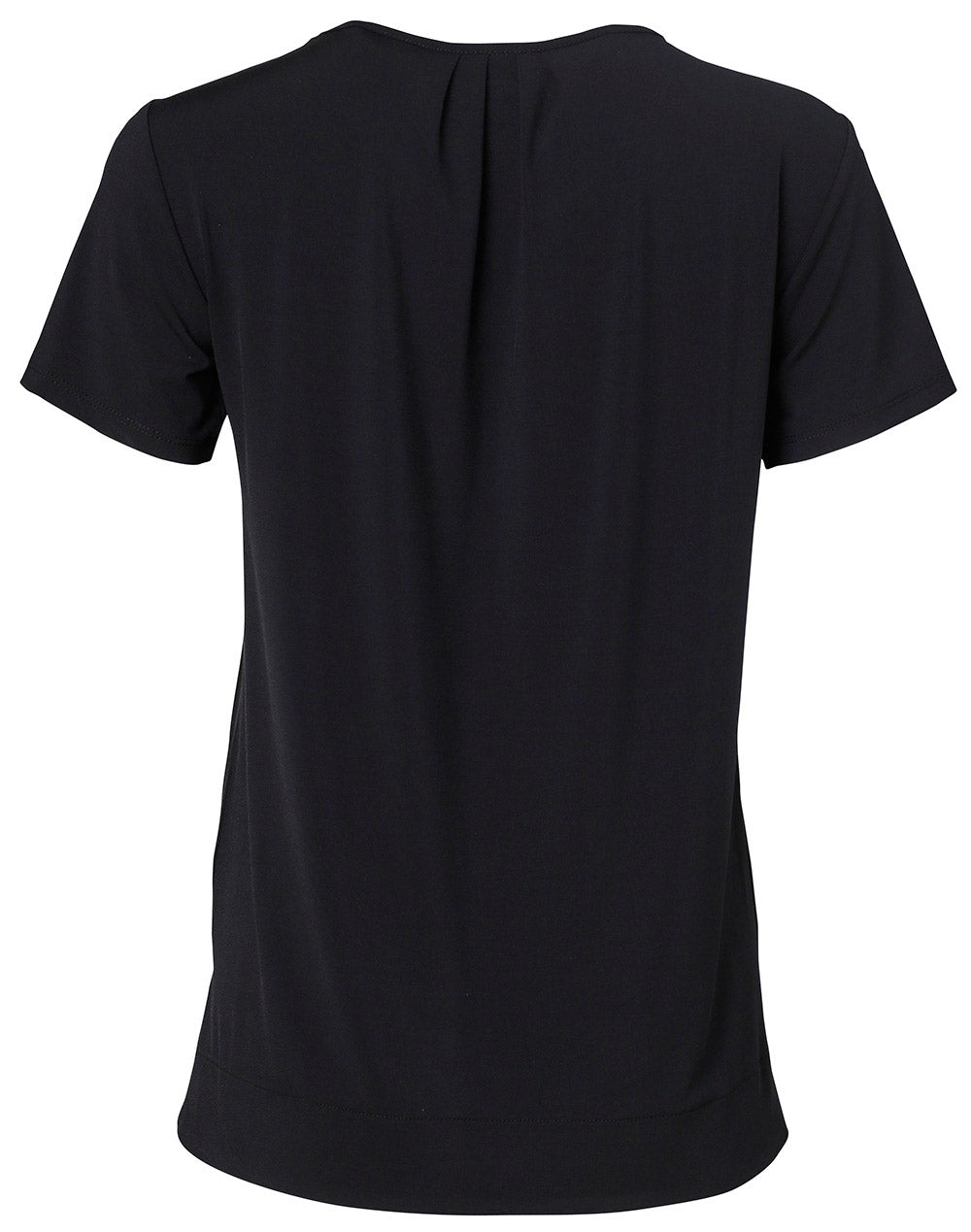 [M8850] Ladies' Round Neck with Pleats S/S Knit Top